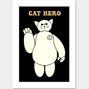 Cat Hero always says "la la la la". Posters and Art